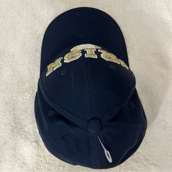 Notre Dame Irish Adjustable Snap Back Navy Blue & Gold Ball Ball Cap - Picture 9 of 15